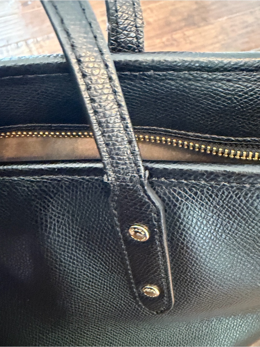 Coach Black Leather Tote Bag - Picture 9 of 14